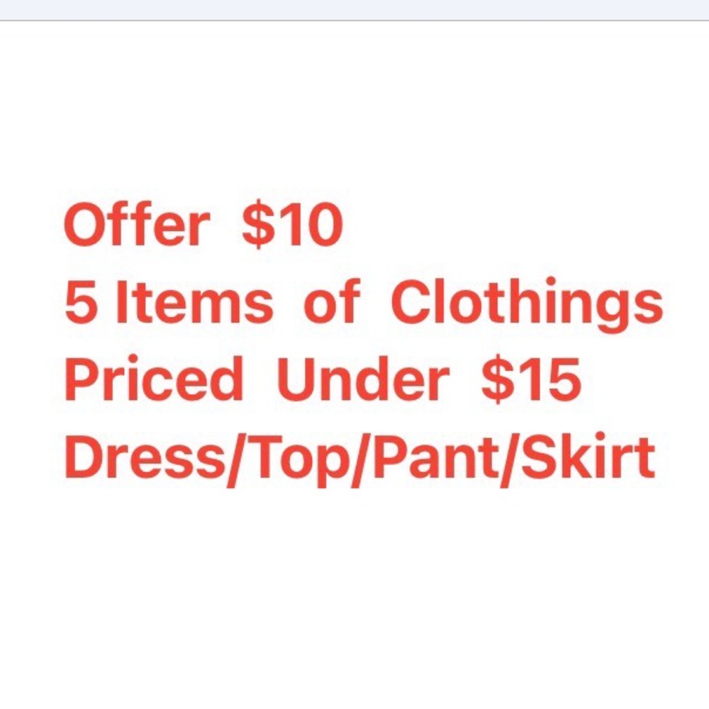 Clothing Offer - Mix and Match